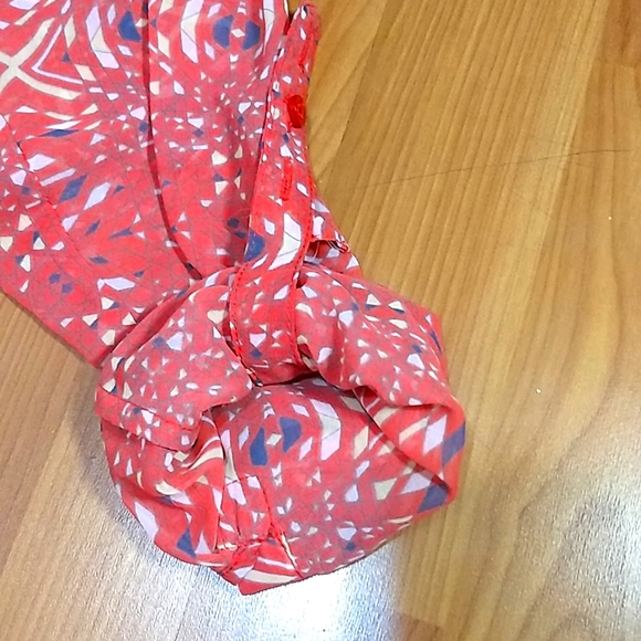 Free People geometric pattern button down blouse - Picture 5 of 7